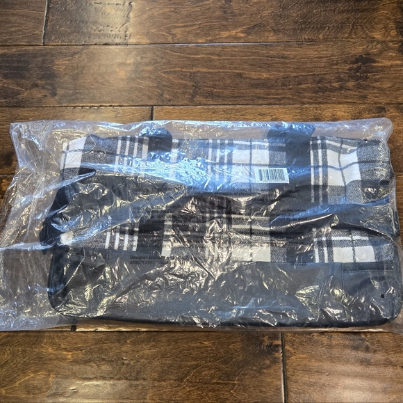 New In Bag DSW Tote Bag Black & White Plaid - Picture 9 of 9